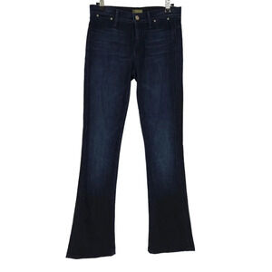 MOTHER The Daydreamer Skinny Flare Jeans Night Moves Dark Wash Denim
